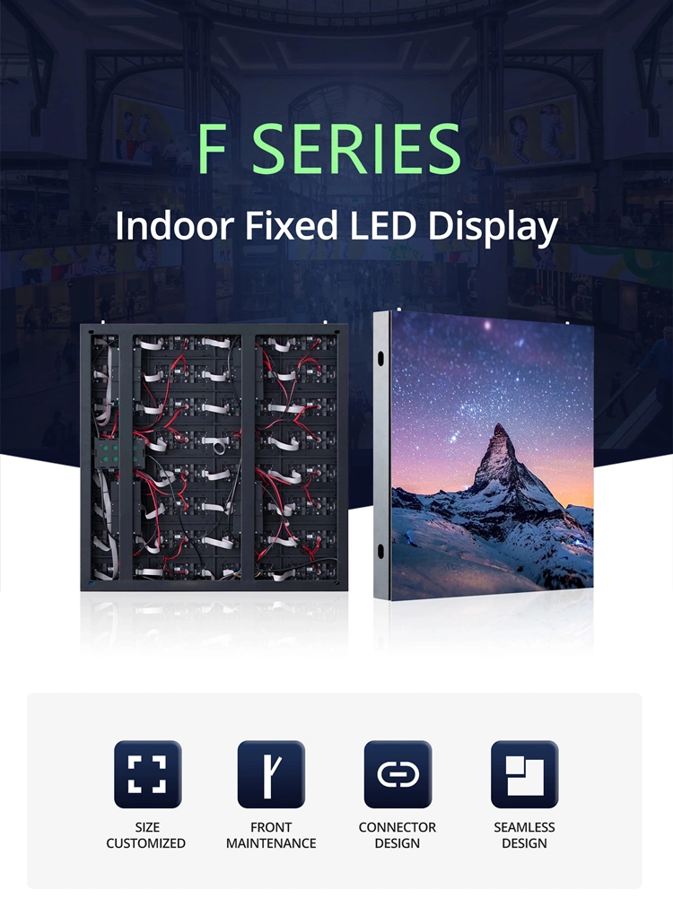 Large Wall Mounted P2 P2.5 HD Indoor Video Wall Panel Front Service SMD RGB Indoor LED Screen