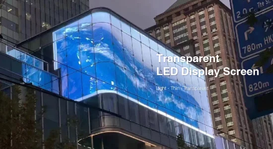 Transparente LED-Filmanzeige im Innen- und Außenbereich aus Glas, transparente Panels, LED-Streifen-Bildschirm